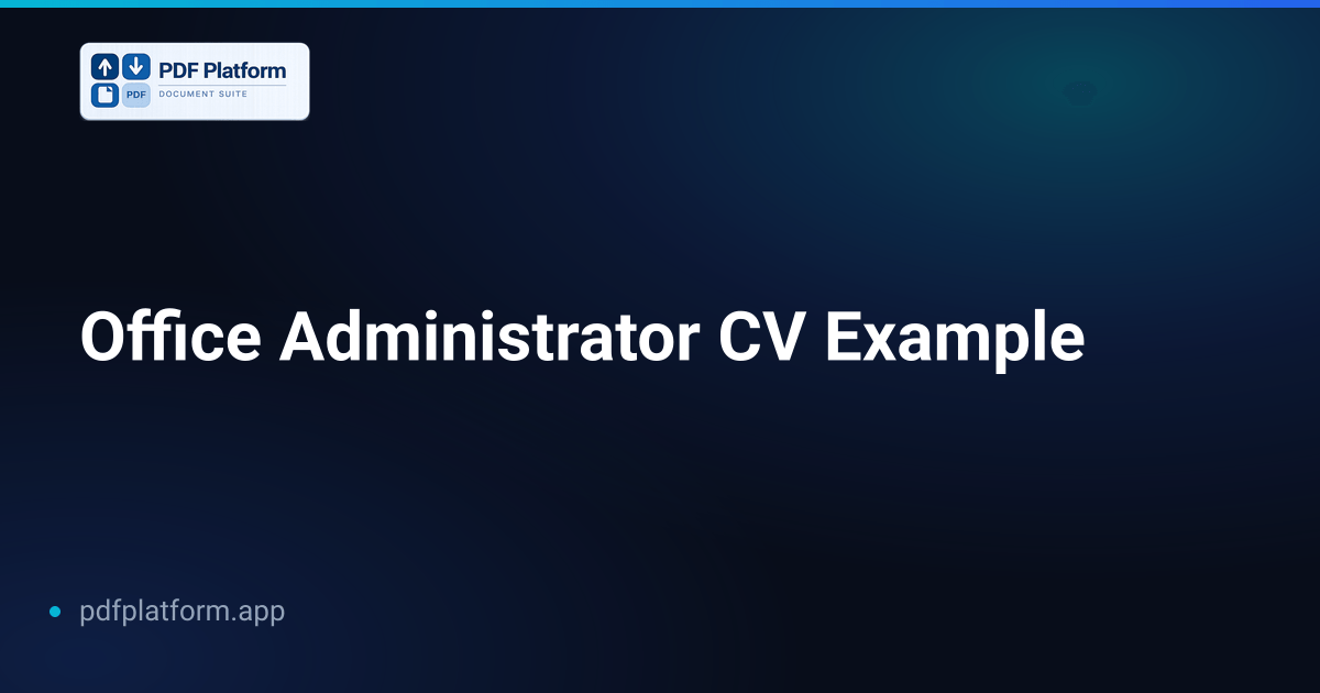 Office Administrator CV Example