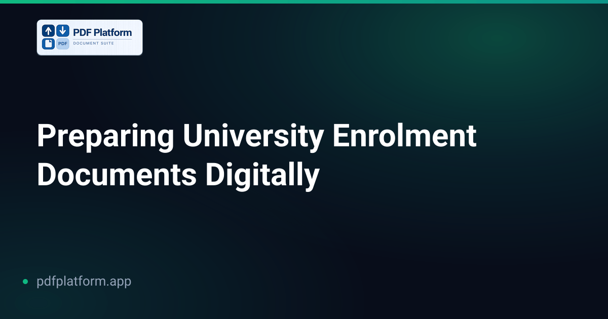 Preparing University Enrolment Documents Digitally