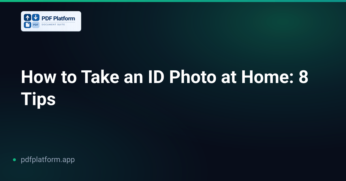 How to Take an ID Photo at Home: 8 Tips